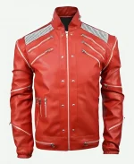 Michael Jackson Michael 2026 Beat It Red Leather Jacket