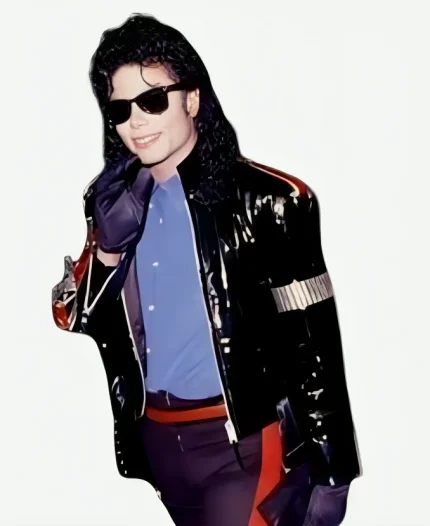 Michael Jackson Persian Eagle Black Leather Jacket