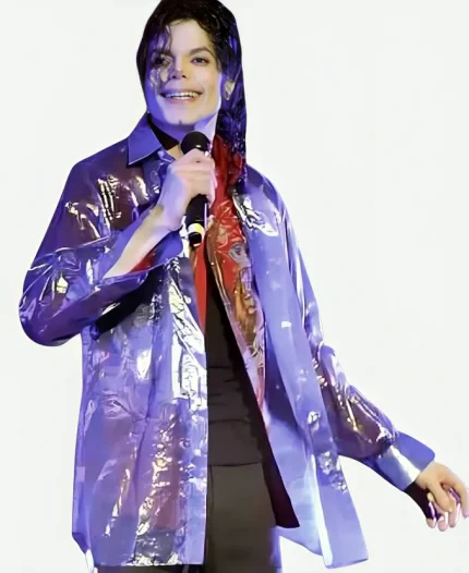 Michael Jackson Songs This is it Purple PVC Jacket