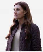 Michelle Harrison Tracker Tv Series Purple Long Quilted Coat