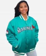 Michelle Villafuerte Seattle Mariners Hello Kitty Bomber Jacket