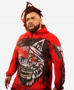 Monday Night RAW 2026 Jacob Fatu Red Hoodie