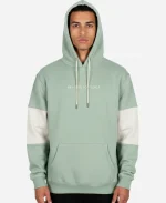 Mythical Be Nicer To People Colorblock Green Pullover Hoodie 