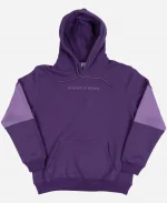 Mythical Be Nicer To People Colorblock Purple Pullover Hoodie 