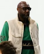 NBA 2026 Lakers Rockets Rockets First-Round Lamar Odom Cream Sherpa Hybrid Vest