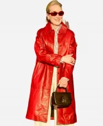 NYC 2026 Good Morning America Meryl Streep Leather Coat