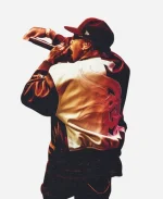 Neon Carnival Coachella Tyga Leather Jacket In Black