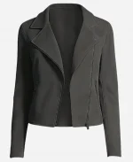 Neve Campbell Scream 7 Grey Suede Leather Jacket