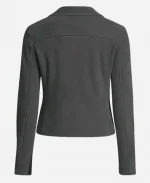 Neve Campbell Scream 7 Suede Leather Jacket - Grey