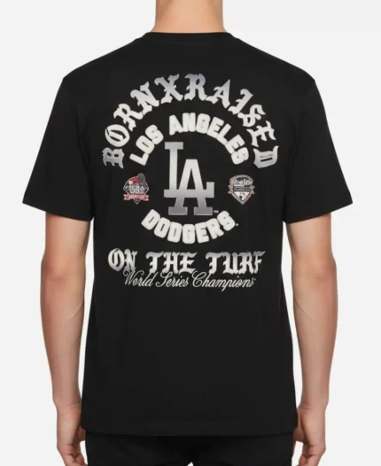 New Era x Born X Raised Dodgers On The Turf T-Shirt In Black