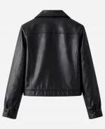 New York City 2026 Nina Dobrev Black Leather Jacket