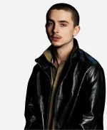 New York City 2026 Timothée Chalamet Urban Jürgensen Black Leather Jacket