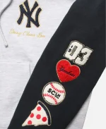 New York Yankees '47 x Stoney Clover Lane Color Block Full-Zip Hoodie in Heather Gray and Navy