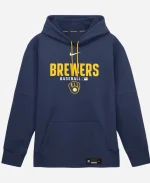 Nike MBL Milwaukee Brewers Therma-FIT Navy Blue Pullover Hoodie