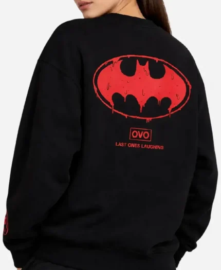 OVO Bat Smile Crewneck Sweatshirt In Black