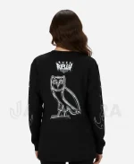 OVO x WWE Rhea Ripley Black Long-Sleeve T-Shirt