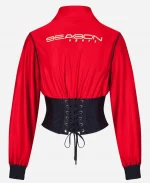 Off Season Formula 1 Cropped Red Full Zip Track Jacket
