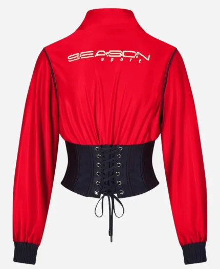 Off Season Formula 1 Cropped Red Full Zip Track Jacket