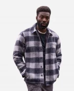 Paapa Essiedu Tv Series Babies S01 Stephen Black & White Checkered Jacket