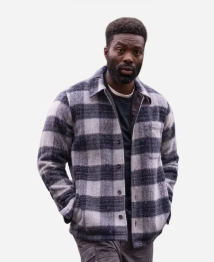 Paapa Essiedu Tv Series Babies S01 Stephen Black & White Checkered Jacket