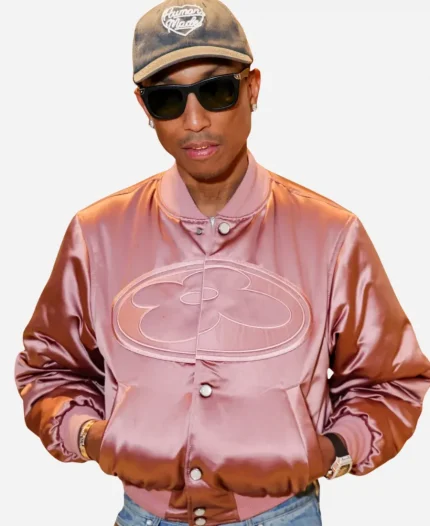 Paris 2026 Pharrell Williams Pink Bomber Jacket