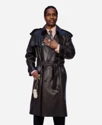 Paris Fashion Show SS26 ASAP Rocky Black Leather Coat