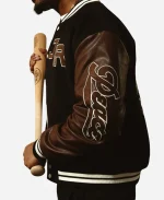 Peace Collective x Jackie Robinson Black Varsity Jacket