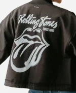 People of Leisure x The Rolling Stones Black Varsity Jacket