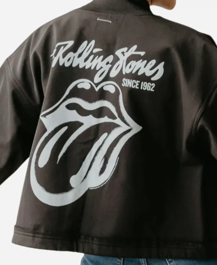 People of Leisure x The Rolling Stones Black Varsity Jacket
