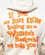Playa Society 2026 WNBA We Told You So Cream Hoodie