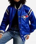 Polo Ralph Lauren Toronto Blue Jays Varsity Bomber Jacket In Blue