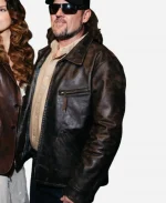 Ralph Lauren Fashion Week 2026 Jeremy Dufrene Distressed Brown Leather Jacket