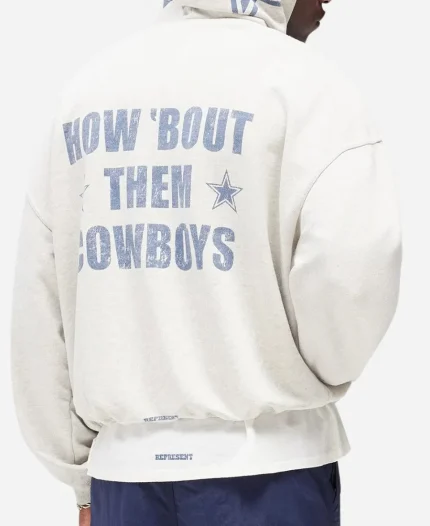 Represent x NFL 2026 Dallas Cowboys Fanatics White Oversized Pullover Hoodie