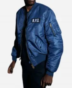 Resident Evil 2 R.P.D. MA-1 Flight Blue Bomber Jacket
