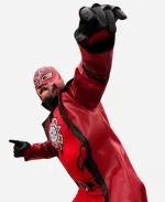 Rey Mysterio WrestleMania 42 Leather Coat - Red