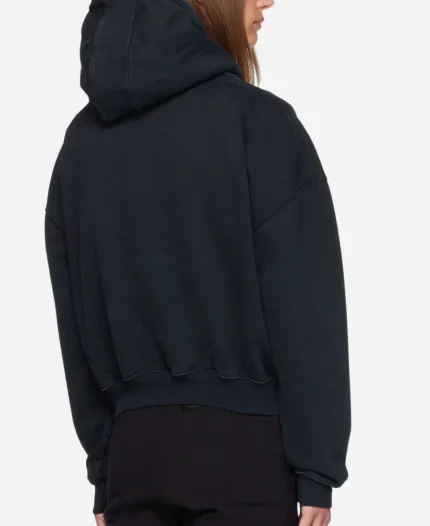 Rhude Cropped Desert Rally Valley Black Pullover Hoodie