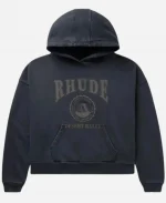 Rhude Cropped Desert Valley Black Hoodie