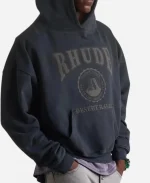 Rhude Cropped Desert Valley Black Pullover Hoodie