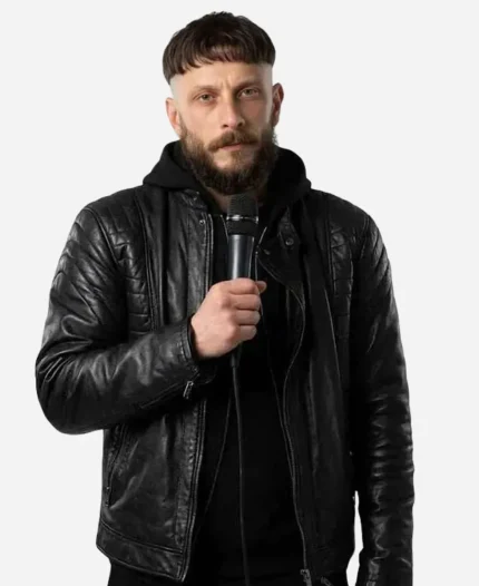 Richard Gadd Half Man Black Leather Jacket