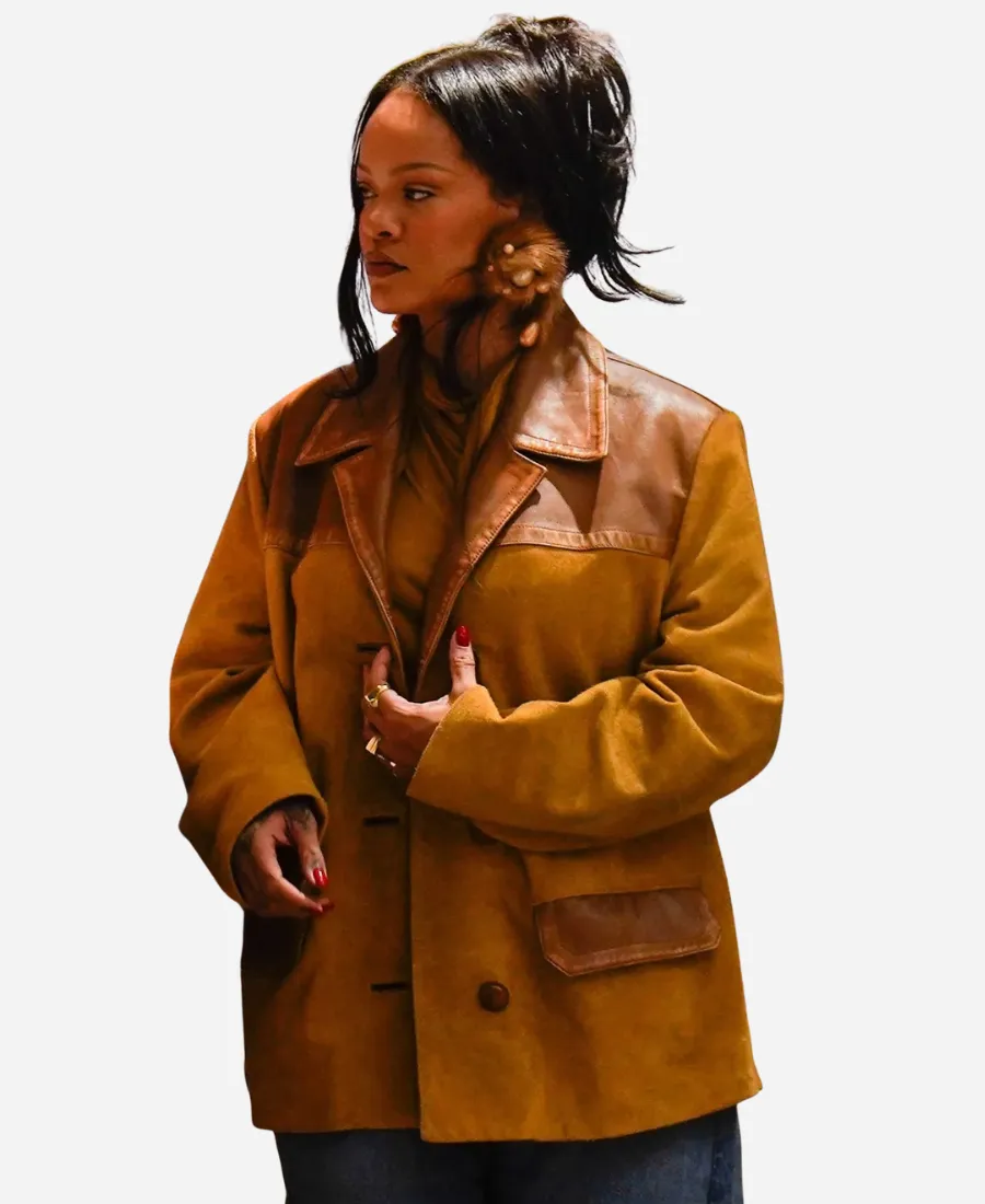 Rihanna Miu Miu Suede Jacket Rihanna Miu Miu Suede Jacket