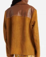 Rihanna Suede Leather Jacket