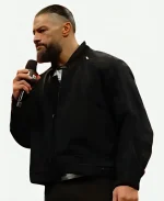 Roman Reigns Vetements Black  Zip Up Denim Jacket