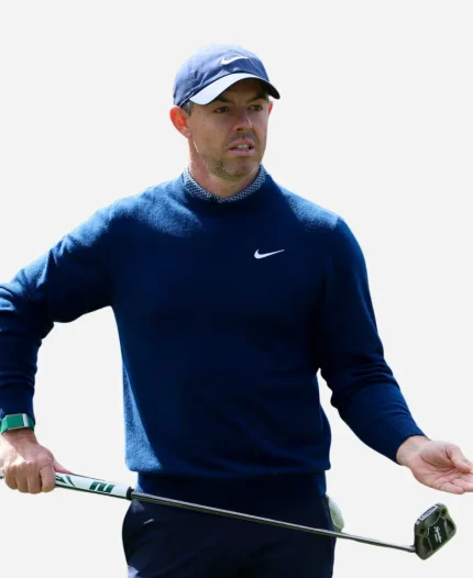 Rory McIlroy Masters 2026 Golf Tournament Augusta National Nike Blue Crewneck Sweatshirt