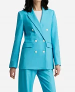 Running Point S02 Isla Gordon Double Breasted Blue Blazer