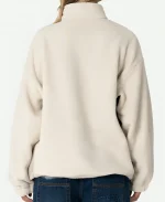 Rusty 2026 Two Tides Zip Through Sherpa Fleece Jacket In Cream