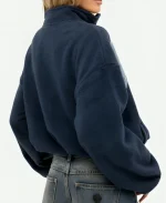 Rusty 2026 Two Tides Zip Through Sherpa Fleece Jacket In Navy Blue