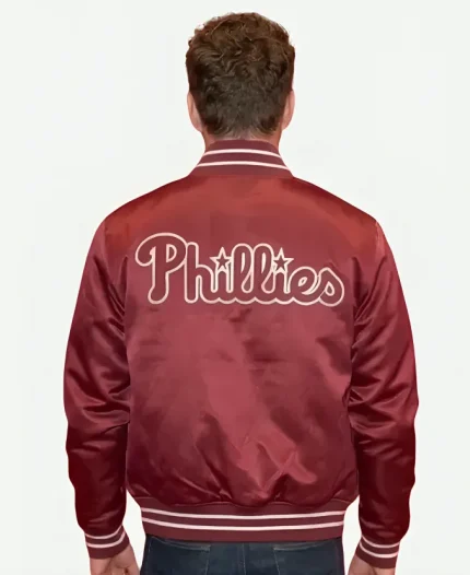 Ryan Phillippe 2026 Philadelphia Phillies Burgundy Varsity Jacket