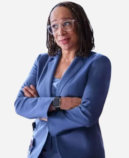 S. Epatha Merkerson Tv Series Chicago Med S11 Sharon Goodwin Blue Blazer