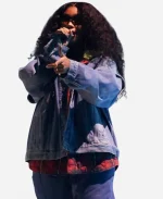 SZA Coachella 2026 Solána Imani Rowe Denim Hooded Jacket