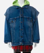 SZA Coachella Music Festival 2026 Blue Denim Hooded Jacket